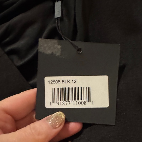 Mac Duggal Wrap Black Satin Lapel Blazer/dress Size 12 - Picture 6 of 7